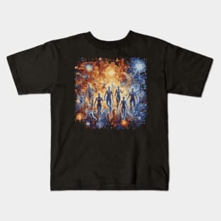 Modern technology art painting Kids T-Shirt